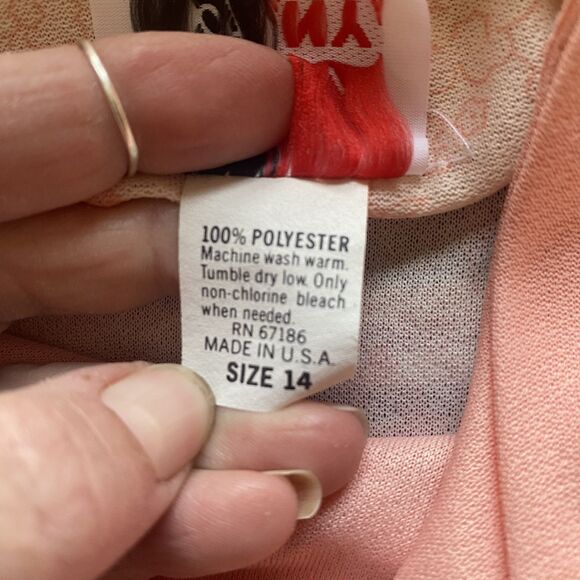 Vintage KR of NY Peplum Style Dress. Midi. Spring. Size 14. USA. 70’s/80’s. - Picture 12 of 15